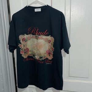 Rhude graphic print t-shirt black